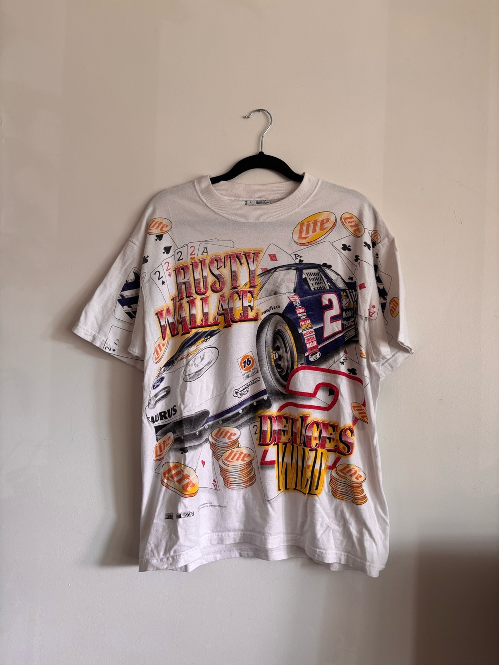 vintage Rusty Wallace nascar t-shirt Large mens